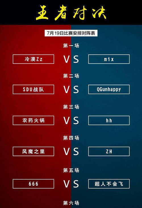 王者荣耀如何组织比赛？