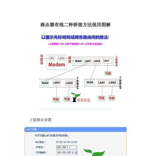 如何进行以2个路由器有线桥接设置（以图解方式带你学会2个路由器有线桥接设置方法）