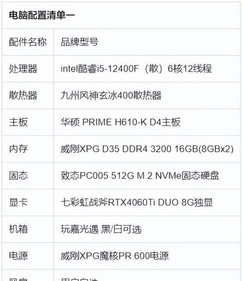分享最新台式电脑主机配置（打造高效电脑工作环境）